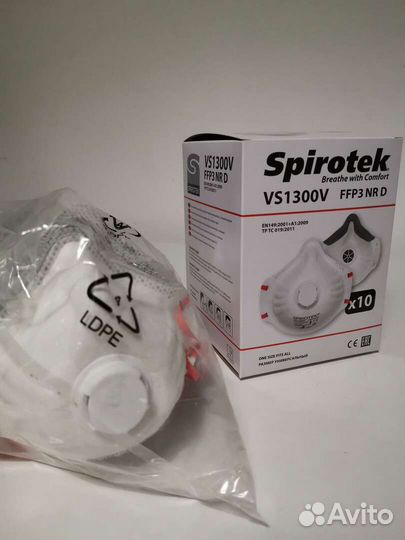 Респиратор ffp3 Спиротек vs1300v, 2000шт, с ндс