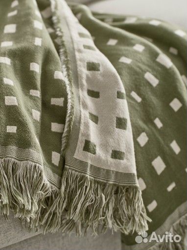 IKEA Svarttag плед 130*170 хлопок