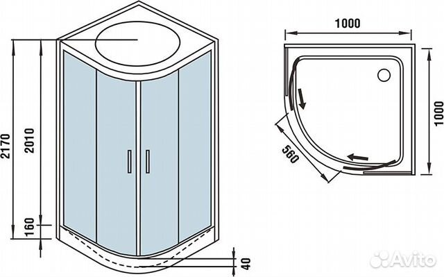 Душевая кабина WeltWasser WW500 100х100х217 (werra