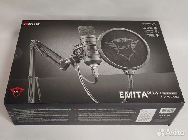 Новый микрофон Trust GXT 252+ emita plus объявление продам