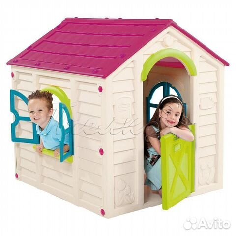 Детский игровой пластиковый домик 118х99х117см