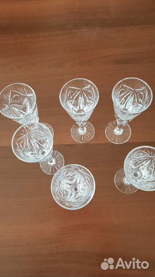 Хрустальные рюмки на ножке СССР
