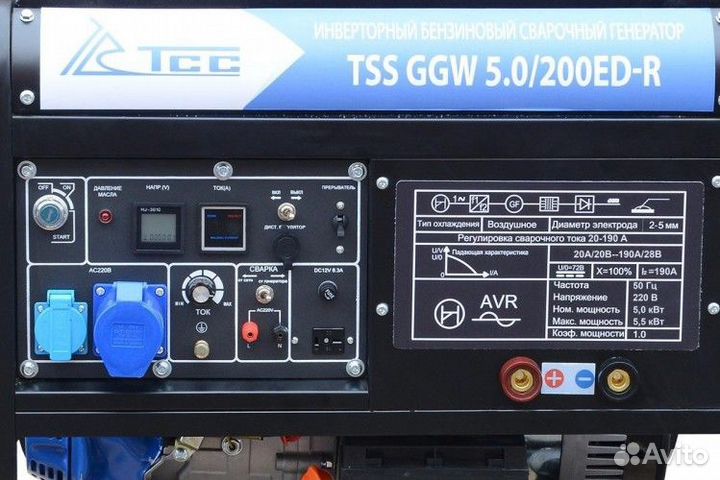 Сварочный генератор тсс GGW 5.0/200ED-R инверторный бензиновый 022957