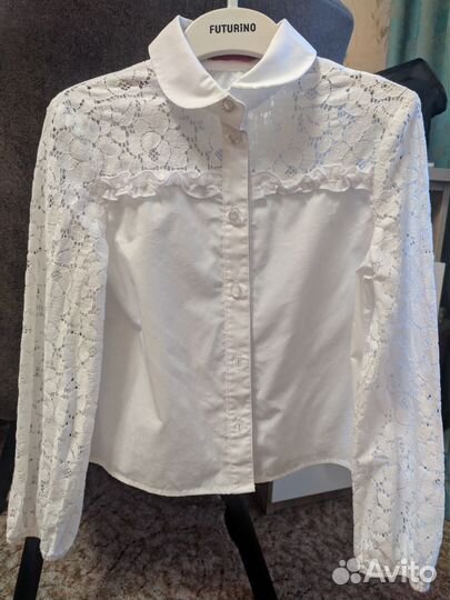 Блузка белая школьная 122