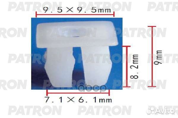 Клипса пластмассовая GM применяемость: 6 - разм