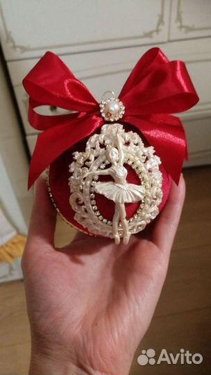 Набор новогодних шаров ручной работы