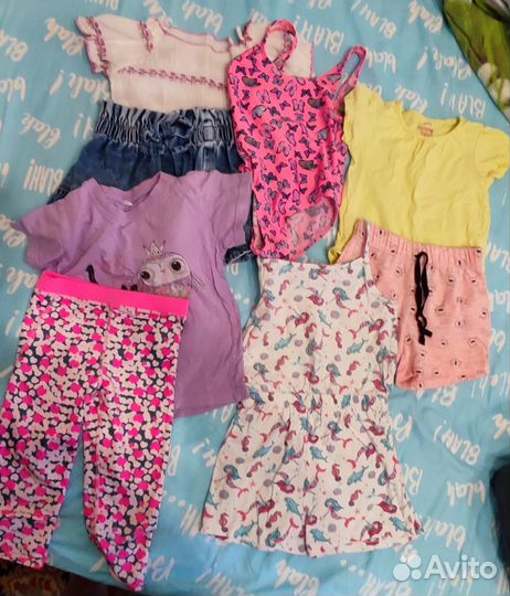 Пакет летних вещей на девочку 98-104(3-4 года)