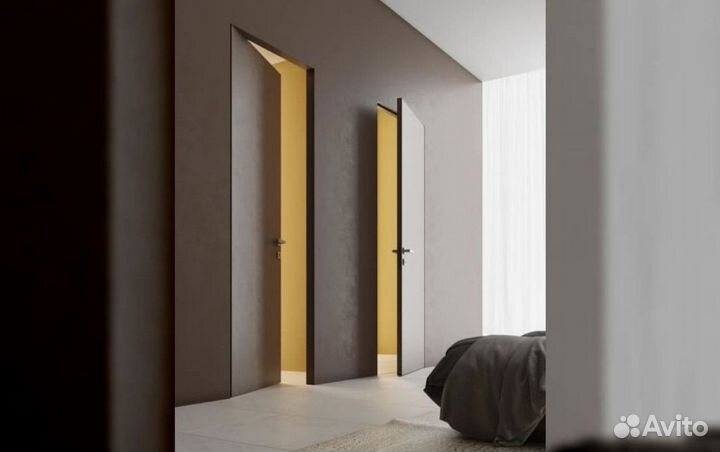 Скрытые двери под покраску