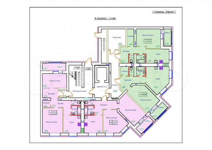 1-к. квартира, 55 м², 1/9 эт.