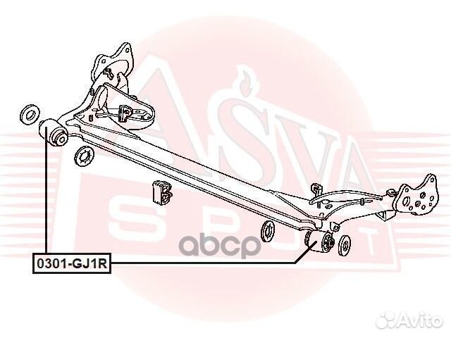 Сайлентблок задней балки 0301-GJ1R asva