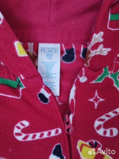 Пижама детская теплая 7,8 лет
