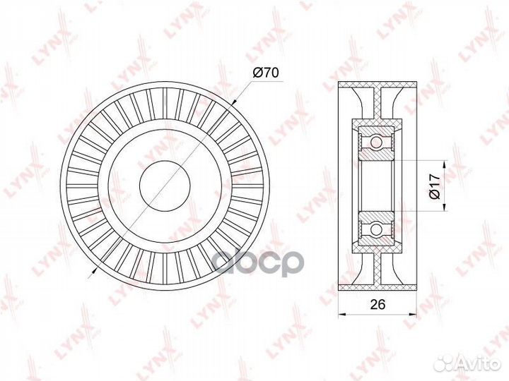 Ролик натяжного механизма приводного ремня PB-5