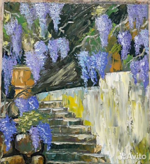 Картина маслом на оргалите