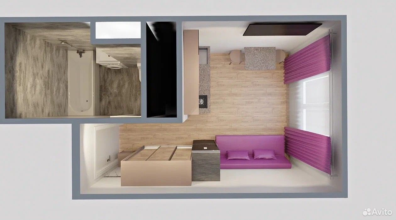 Квартира-студия, 15,2 м², 1/14 эт., Кокошкино