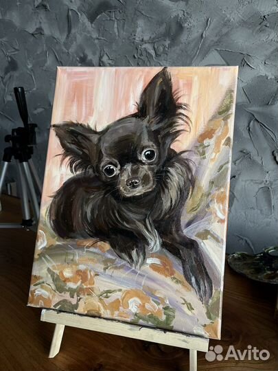 Картина портрет чихуахуа