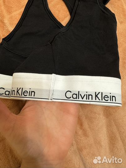 Хлопковый топ-бра Calvin Klein