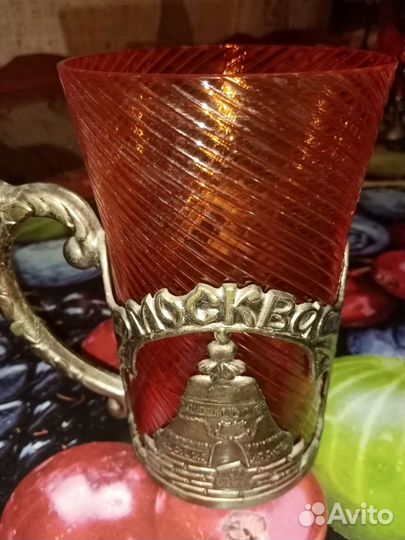 Подстаканники СССР со стаканом