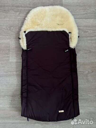 Спальный мешок в коляску из овчины