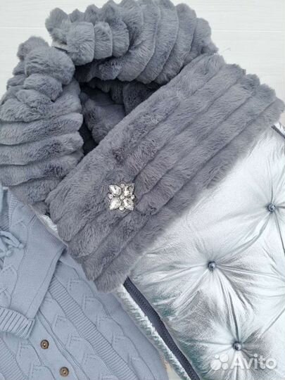 Комплект на выписку в сером цвете