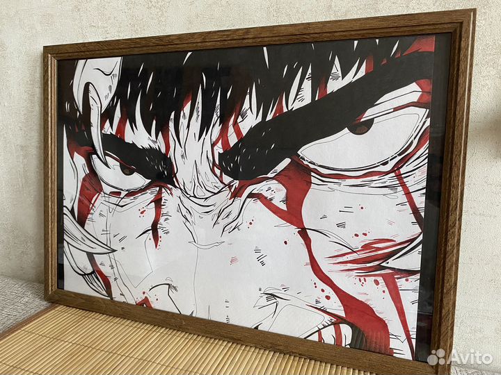 Картина Berserk 1997 (Гатс) на формате А3