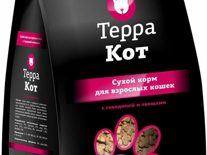 Сухой корм Терра Кот для кошек 2 кг