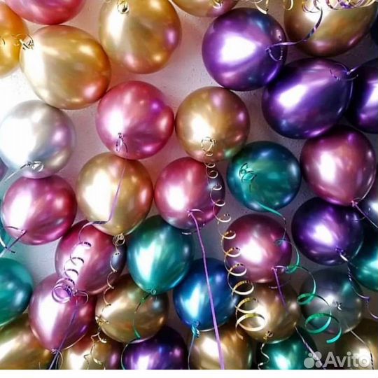 Воздушные гелевый шары Хром 150 1шт