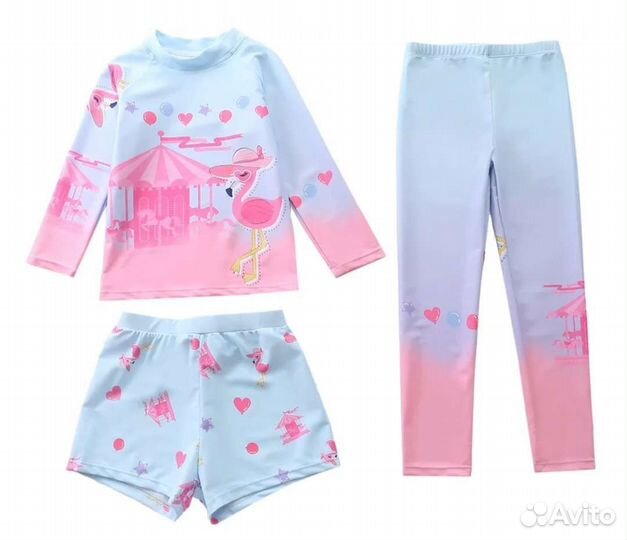 Купальный костюм купальник для девочки от солнца