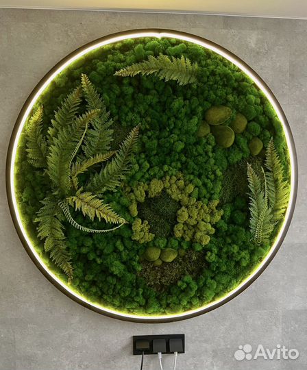 Панно на стену из мха