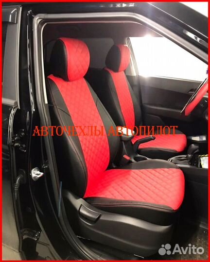 Чехлы Автопилот Hyundai Creta 1 из экокожи Ромб