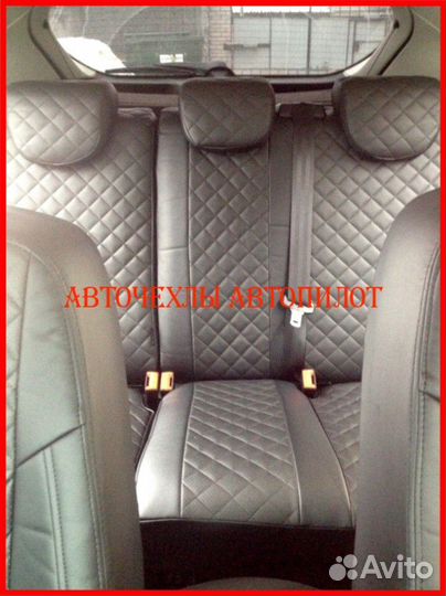 Чехлы Автопилот Ford Focus 3 из экокожи чёрные