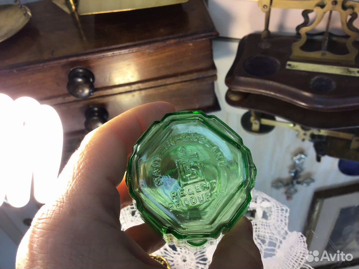 Флакон антиквариат англия эмаль клейма