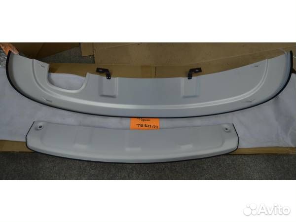 Накладка заднего бампера VW Tiguan 1 серебро