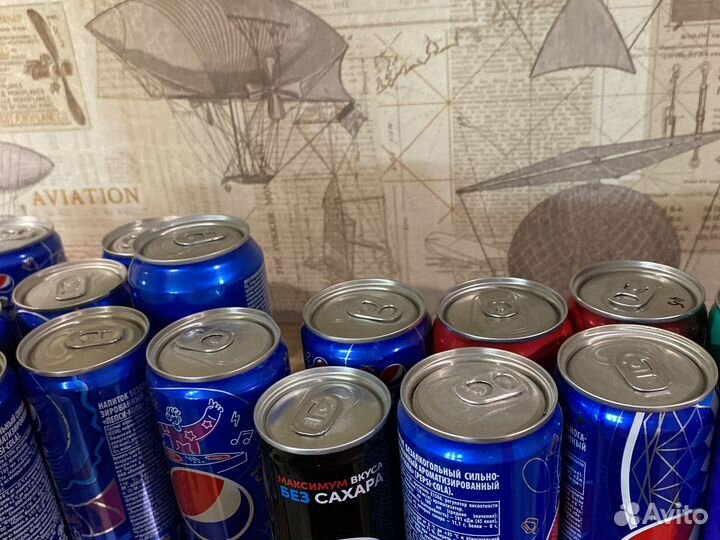 Банки с напитками cola,pеpsi,fanta,DP