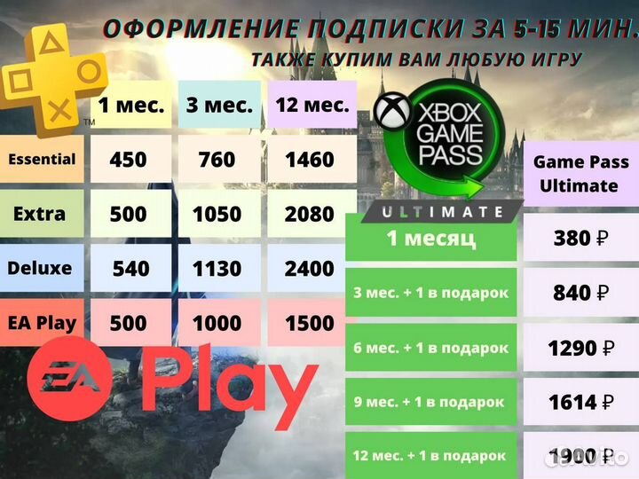 Подписка Ps Plus Extra 10 мес.Ea Play Иваново