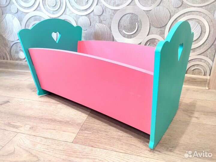 Кроватка для кукол, люлька, мебель кукольная