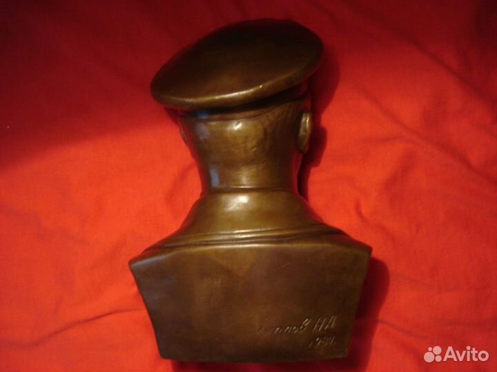 Бюст Дзержинский в Кепке большой Интерьерный Бронз