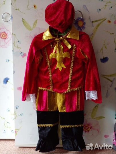 Костюм Кот в сапогах 122/Платье Мальвины 110-116