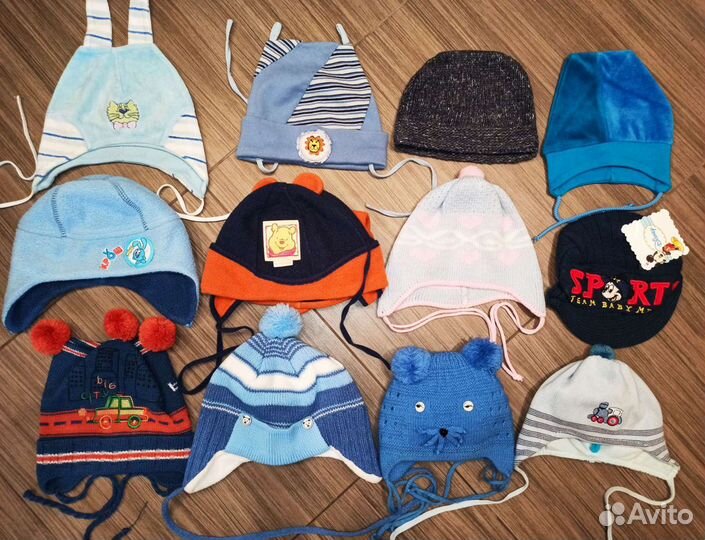 Шапки весна-лето-зима, шлем, кепка, бандана 0-9лет