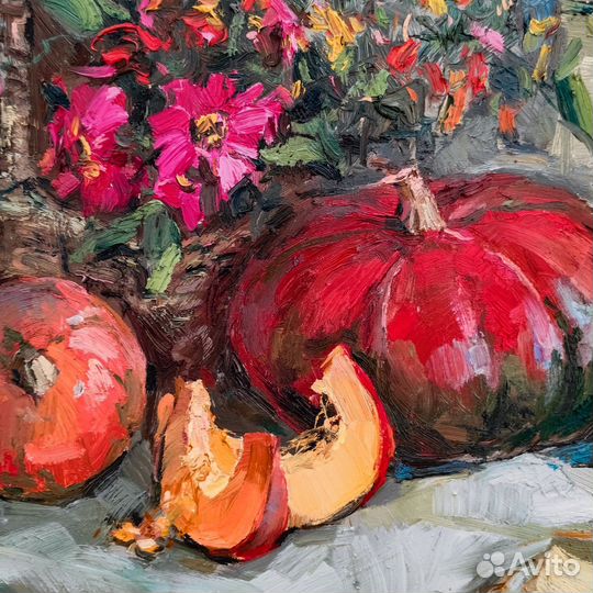 Картина маслом. Тыквы
