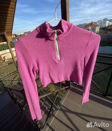 Топ с длинным рукавом на молнии