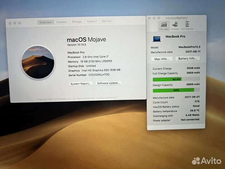 Топовый Apple Macbook Pro 15 2017 i7 16 512