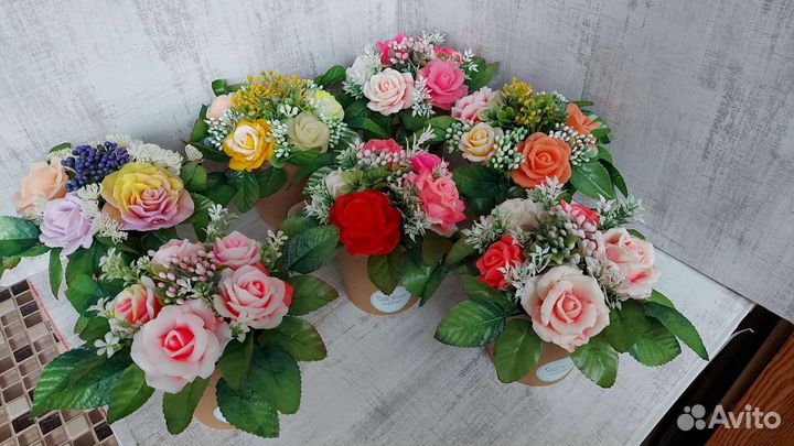 Букет из мыла ручной работы