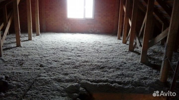 Утеплитель для стен, потолка - эковата EcoFiber