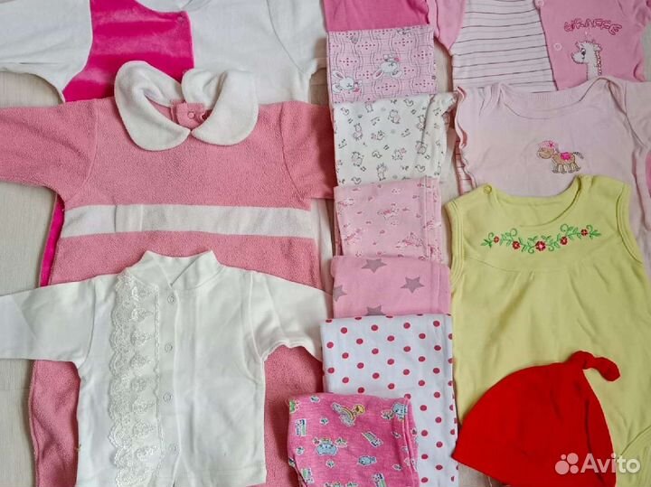 Вещи пакетом на девочку от 0 до 9 мес