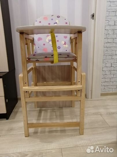 Детский стол и стул, деревянный