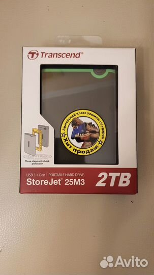 Внешний HDD 2Tb Transcend StoreJet ts2tsj25m3s