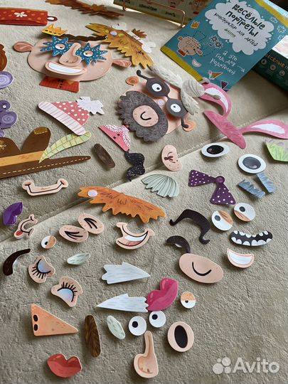 Умные-липучки игра Весёлые портреты от Clever