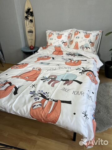 Белье постельное ленивец мако сатин (египт хлопок)