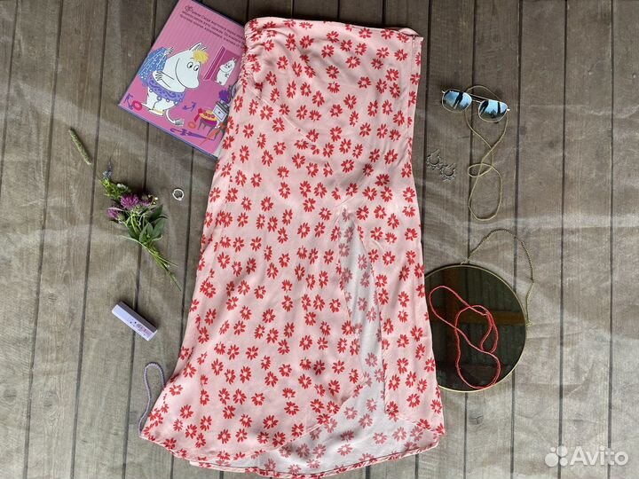 Юбка в цветочек миди Bershka М