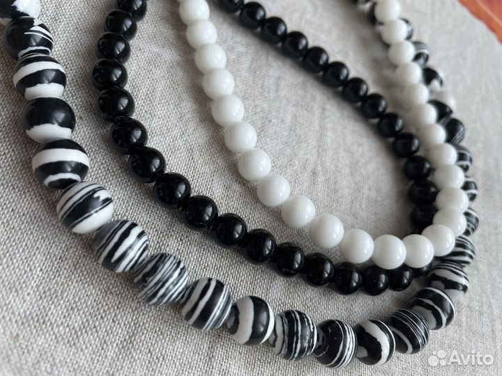 Агат белый черный камень